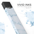 Marble & Digital Blue Frosted Foil V7 - Premium Decal Protective Skin-Wrap Sticker compatible with the Juul Labs vaping device