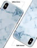Marble & Digital Blue Frosted Foil V7 - iPhone X Clipit Case