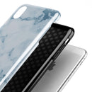Marble & Digital Blue Frosted Foil V7 - iPhone X Swappable Hybrid Case