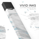 Marble & Digital Blue Frosted Foil V8 - Premium Decal Protective Skin-Wrap Sticker compatible with the Juul Labs vaping device