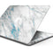 Marble & Digital Blue Frosted Foil V8 - Skin Decal Wrap Kit Compatible with the Apple MacBook Pro, Pro with Touch Bar or Air (11", 12", 13", 15" & 16" - All Versions Available)
