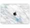 Marble & Digital Blue Frosted Foil V8 - Skin Decal Wrap Kit Compatible with the Apple MacBook Pro, Pro with Touch Bar or Air (11", 12", 13", 15" & 16" - All Versions Available)