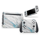 Marble & Digital Blue Frosted Foil V8 // Skin Decal Wrap Kit for Nintendo Switch Console & Dock, Joy-Cons, Pro Controller, Lite, 3DS XL, 2DS XL, DSi, or Wii - Vinyl Skin Wrap for Nintendo Switch 2, OLED, Lite, Pro Controller, Wii & Classic Handhelds