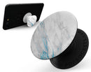 Marble & Digital Blue Frosted Foil V8 - Skin Kit for PopSockets and other Smartphone Extendable Grips & Stands