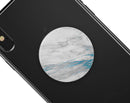 Marble & Digital Blue Frosted Foil V8 - Skin Kit for PopSockets and other Smartphone Extendable Grips & Stands