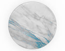 Marble & Digital Blue Frosted Foil V8 - Skin Kit for PopSockets and other Smartphone Extendable Grips & Stands
