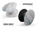 Marble & Digital Blue Frosted Foil V8 - Skin Kit for PopSockets and other Smartphone Extendable Grips & Stands