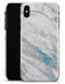 Marble & Digital Blue Frosted Foil V8 - iPhone X Clipit Case