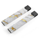 Marble & Digital Gold Foil V1 - Premium Decal Protective Skin-Wrap Sticker compatible with the Juul Labs vaping device