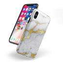Marble & Digital Gold Foil V1 - iPhone X Swappable Hybrid Case