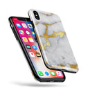 Marble & Digital Gold Foil V1 - iPhone X Swappable Hybrid Case