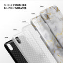 Marble & Digital Gold Foil V2 - iPhone X Swappable Hybrid Case