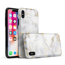Marble & Digital Gold Foil V2 - iPhone X Swappable Hybrid Case