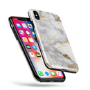 Marble & Digital Gold Foil V2 - iPhone X Swappable Hybrid Case