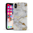 Marble & Digital Gold Foil V2 - iPhone X Swappable Hybrid Case