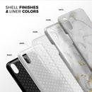 Marble & Digital Gold Foil V3 - iPhone X Swappable Hybrid Case
