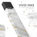 Marble & Digital Gold Foil V4 - Premium Decal Protective Skin-Wrap Sticker compatible with the Juul Labs vaping device