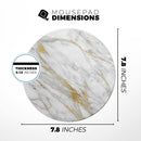 Marble & Digital Gold Foil V4// WaterProof Rubber Foam Backed Anti-Slip Mouse Pad for Home Work Office or Gaming Computer Desk