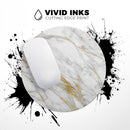 Marble & Digital Gold Foil V4// WaterProof Rubber Foam Backed Anti-Slip Mouse Pad for Home Work Office or Gaming Computer Desk