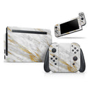 Marble & Digital Gold Foil V4 // Skin Decal Wrap Kit for Nintendo Switch Console & Dock, Joy-Cons, Pro Controller, Lite, 3DS XL, 2DS XL, DSi, or Wii - Vinyl Skin Wrap for Nintendo Switch 2, OLED, Lite, Pro Controller, Wii & Classic Handhelds