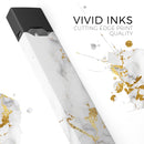 Marble & Digital Gold Foil V5 - Premium Decal Protective Skin-Wrap Sticker compatible with the Juul Labs vaping device