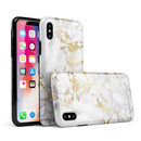 Marble & Digital Gold Foil V5 - iPhone X Swappable Hybrid Case