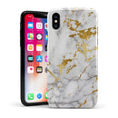 Marble & Digital Gold Foil V5 - iPhone X Swappable Hybrid Case