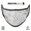 Marble & Digital Gold Foil V6 - Made in USA Mouth Cover Unisex Anti-Dust Cotton Blend Reusable & Washable Face Mask with Adjustable Sizing for Adult or Child
