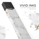 Marble & Digital Gold Foil V6 - Premium Decal Protective Skin-Wrap Sticker compatible with the Juul Labs vaping device