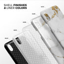 Marble & Digital Gold Foil V6 - iPhone X Swappable Hybrid Case