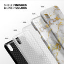 Marble & Digital Gold Foil V7 - iPhone X Swappable Hybrid Case