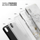 Marble & Digital Gold Foil V8 - iPhone X Swappable Hybrid Case