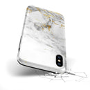 Marble & Digital Gold Foil V8 - iPhone X Swappable Hybrid Case