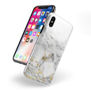 Marble & Digital Gold Foil V8 - iPhone X Swappable Hybrid Case