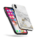 Marble & Digital Gold Foil V8 - iPhone X Swappable Hybrid Case
