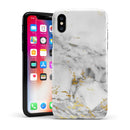 Marble & Digital Gold Foil V8 - iPhone X Swappable Hybrid Case