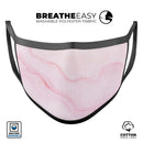 Marble Surface V1 Pink - Made in USA Mouth Cover Unisex Anti-Dust Cotton Blend Reusable & Washable Face Mask with Adjustable Sizing for Adult or Child