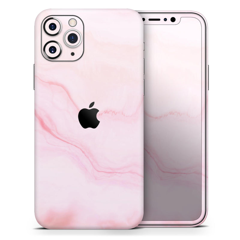 Marble Surface V1 Pink - Protective Skin Wrap & Decal – Compatible with iPhone SE to iPhone 17 Pro Max (All Models)