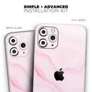 Marble Surface V1 Pink - Protective Skin Wrap & Decal – Compatible with iPhone SE to iPhone 17 Pro Max (All Models)