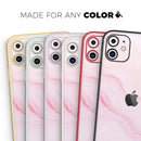 Marble Surface V1 Pink - Protective Skin Wrap & Decal – Compatible with iPhone SE to iPhone 17 Pro Max (All Models)