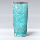 Marble Surface V1 Teal - Skin Decal Vinyl Wrap Kit compatible with the Yeti Rambler Cooler Tumbler Cups