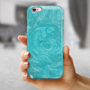 Marble Surface V1 Teal iPhone 6/6s or 6/6s Plus 2-Piece Hybrid INK-Fuzed Case