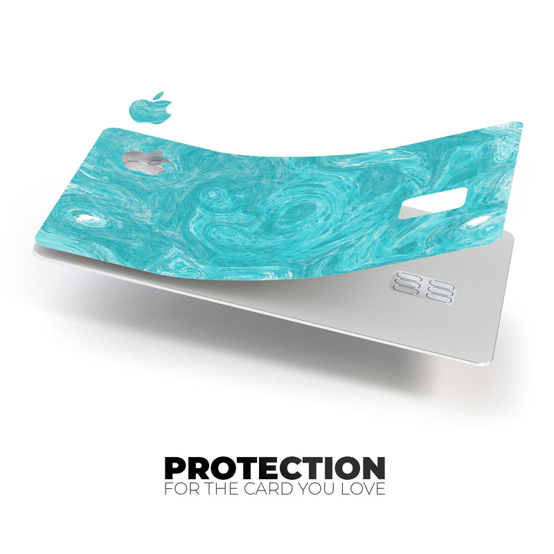 Marble Surface V1 Teal - Premium Protective Decal Skin-Kit for the Apple Credit Card