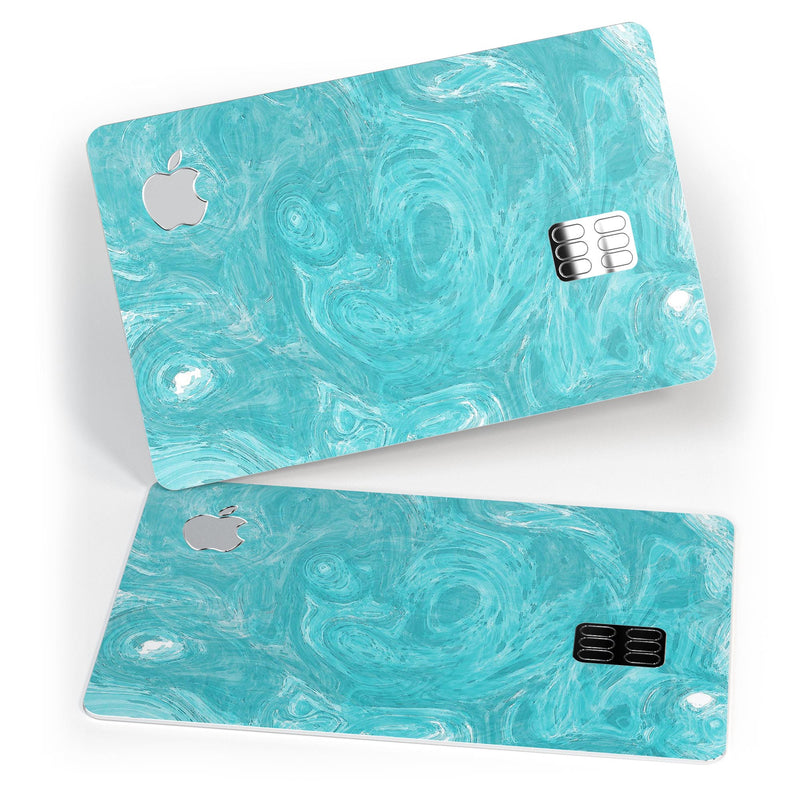 Marble Surface V1 Teal - Premium Protective Decal Skin-Kit for the Apple Credit Card