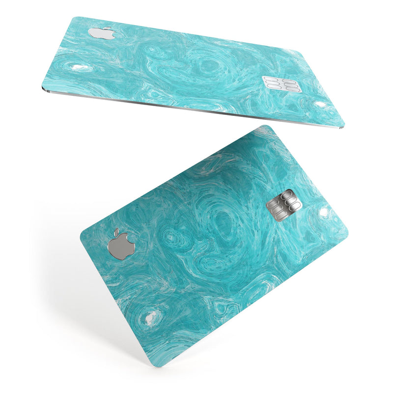 Marble Surface V1 Teal - Premium Protective Decal Skin-Kit for the Apple Credit Card