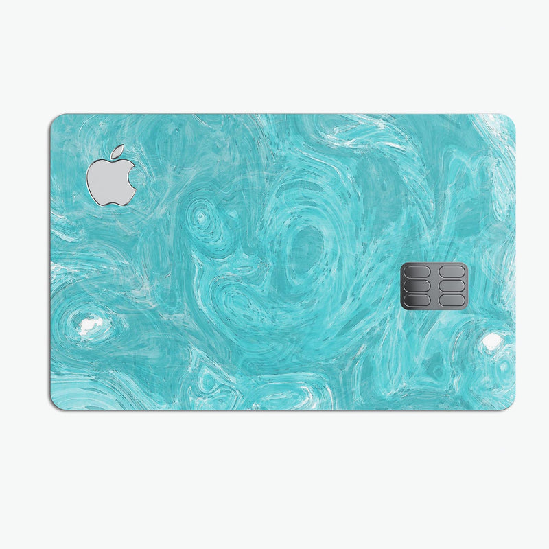 Marble Surface V1 Teal - Premium Protective Decal Skin-Kit for the Apple Credit Card