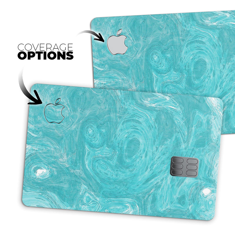 Marble Surface V1 Teal - Premium Protective Decal Skin-Kit for the Apple Credit Card