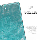 Marble Surface V1 Teal - Full Body Skin Decal for the Apple iPad Pro 12.9", 11", 10.5", 9.7", Air or Mini (All Models Available)