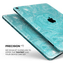 Marble Surface V1 Teal - Full Body Skin Decal for the Apple iPad Pro 12.9", 11", 10.5", 9.7", Air or Mini (All Models Available)