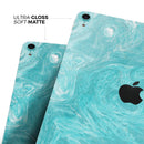 Marble Surface V1 Teal - Full Body Skin Decal for the Apple iPad Pro 12.9", 11", 10.5", 9.7", Air or Mini (All Models Available)